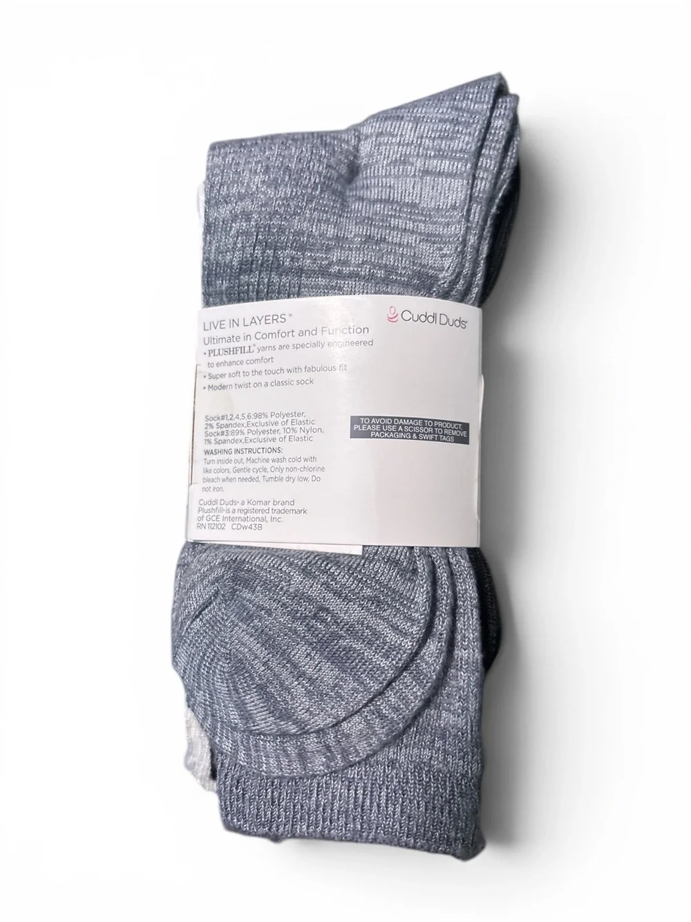 Cuddl Duds Women’s Crew Socks - 6 Pack